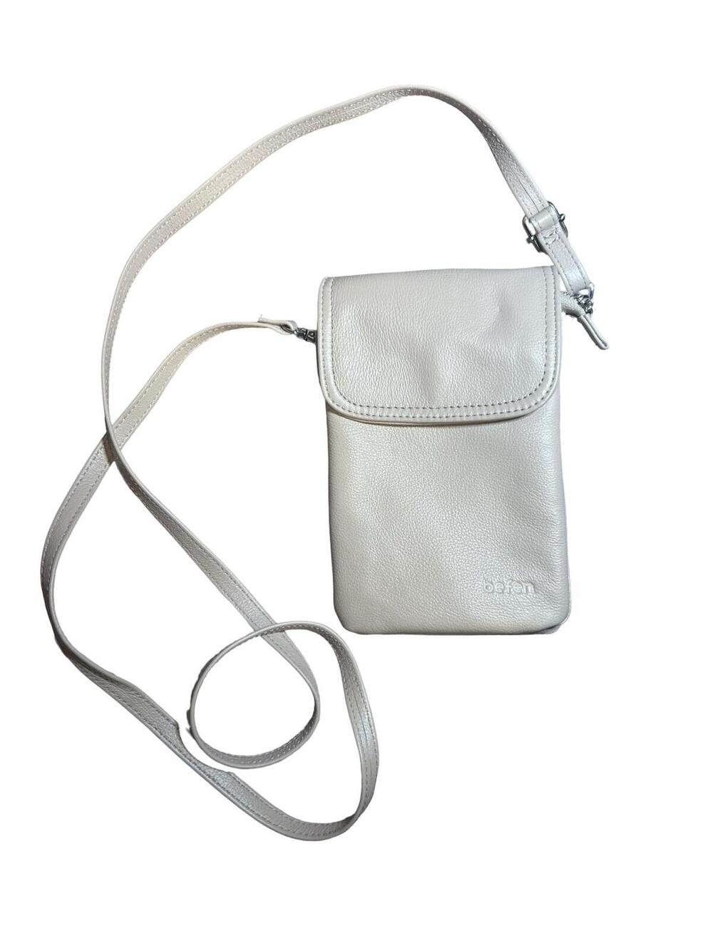 Befen Light Blush Beige Faux Leather Phone Crossbody Bag